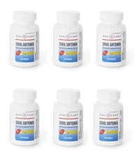 6 Pack Geri Care Docusate Sodium 100mg Stool Softener 600 Softgels