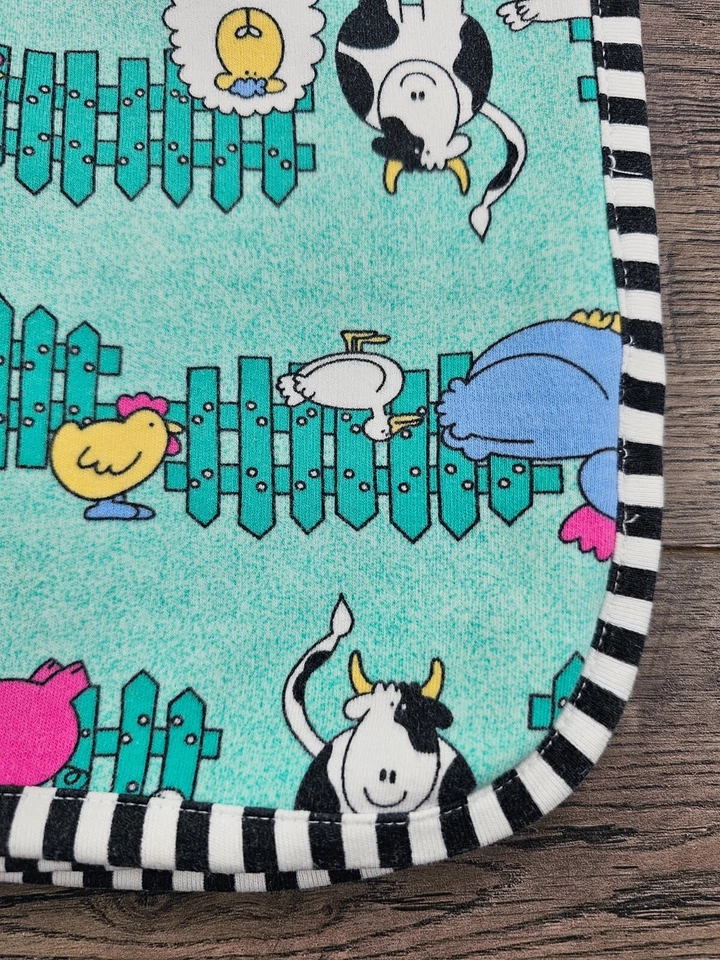 Винтажное новое винтажное одеяло для девочки Gymboree Sweet Blossom Farm корова - Изображение 2 из 4