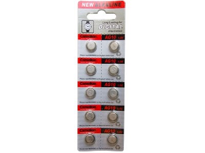 10-Pack AG10 / 389 / 390 / LR54 Button Batteries