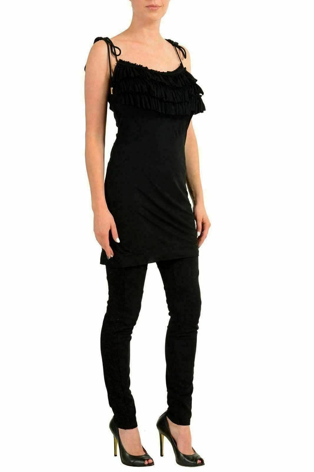 Dsquared2 Abito a tunica donna nero senza maniche US XS IT 38