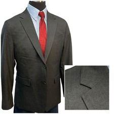 New 42R/40R Banana Republic Gray Blue Pinstripe Suit Jacket Sport Coat Blazer