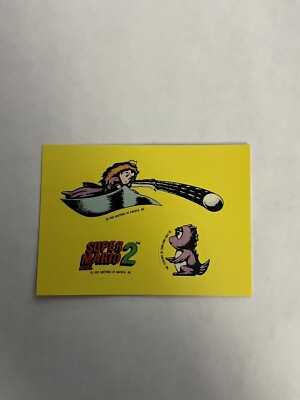 1989 Topps Nintendo Super Mario Bros 2 Card STICKER Tip #4 princess vs birdo