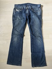 Diesel Industries womens Distressed Denim jeans Sz 28 made in Italy Medium Dark