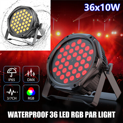 UKING 360W IP65 Waterproof Par Light DMX Stage DJ Party Club Lighting Outdoor