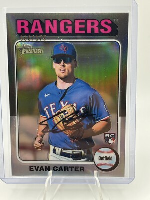 TOPPS 以外　 EVAN CARTER 2024 Topps 1989 Topps Baseball Autographs 89baec Evan Carter PSA 8