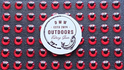 120pcs, Holographic RED 3d adhesive fish eyes  5mm, Fly Tying, Lures, Jigs