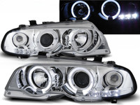 Scheinwerfer Paar BMW 3Er E46 Coupe 99-03 Angel Eyes Chrom