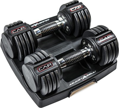 12.5 lb Pair ADJUSTABELL Adjustable Dumbbell with Contoured Full Rotation Handle