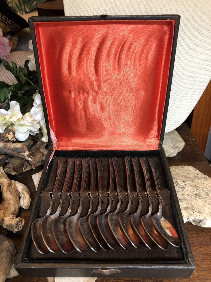 12. Vintage 70s Rare Soviet Union USSR МНЦ Silver Plate Tea spoon