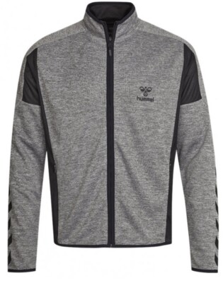 Hummel Mens Classic BEE PHI Gray Grey Black Jacket Track Top Size L Large Zip