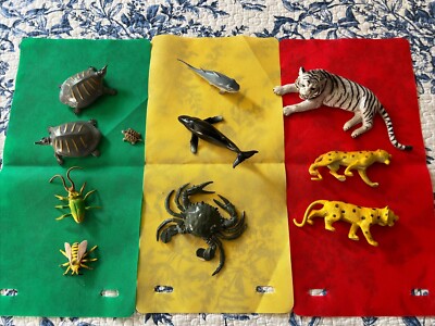Animal Wildlife Toy Lot Of 11 Reptile Marine Mammal Science Safari Insects