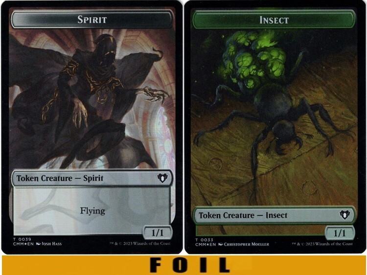 SPIRIT \ INSECT TOKEN ** FOIL ** #39/33 - Commander Masters - NM MTG