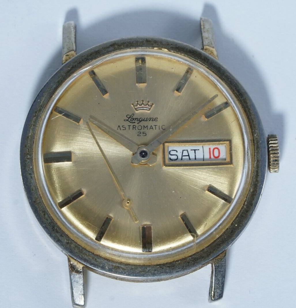 LONGUNE Astromatic 25 Wrist Watch, Gold Filled, Swiss Made, NEEDS