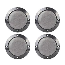 X AUTOHAUX 5pcs 4 Inch Metal Glossy Audio Speaker Cover Mesh Subwoofer Grill 