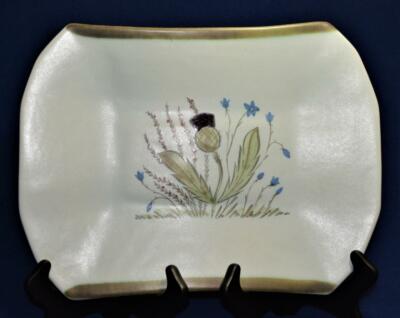 BUCHAN Stoneware Pottery Scotland THISTLE 14'' Rectangular Serving Platter #281