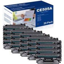 20 Pack CE505A 05A Toner Cartridge For HP LaserJet P2035n P2055dn P2055x P2050