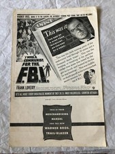 I Was A Communist For The FBI press book Frank Lovejoy 1951