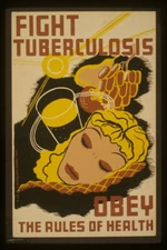 8" x 10" Photo Fight Tuberculosis - Obey The Rules of Health 1936