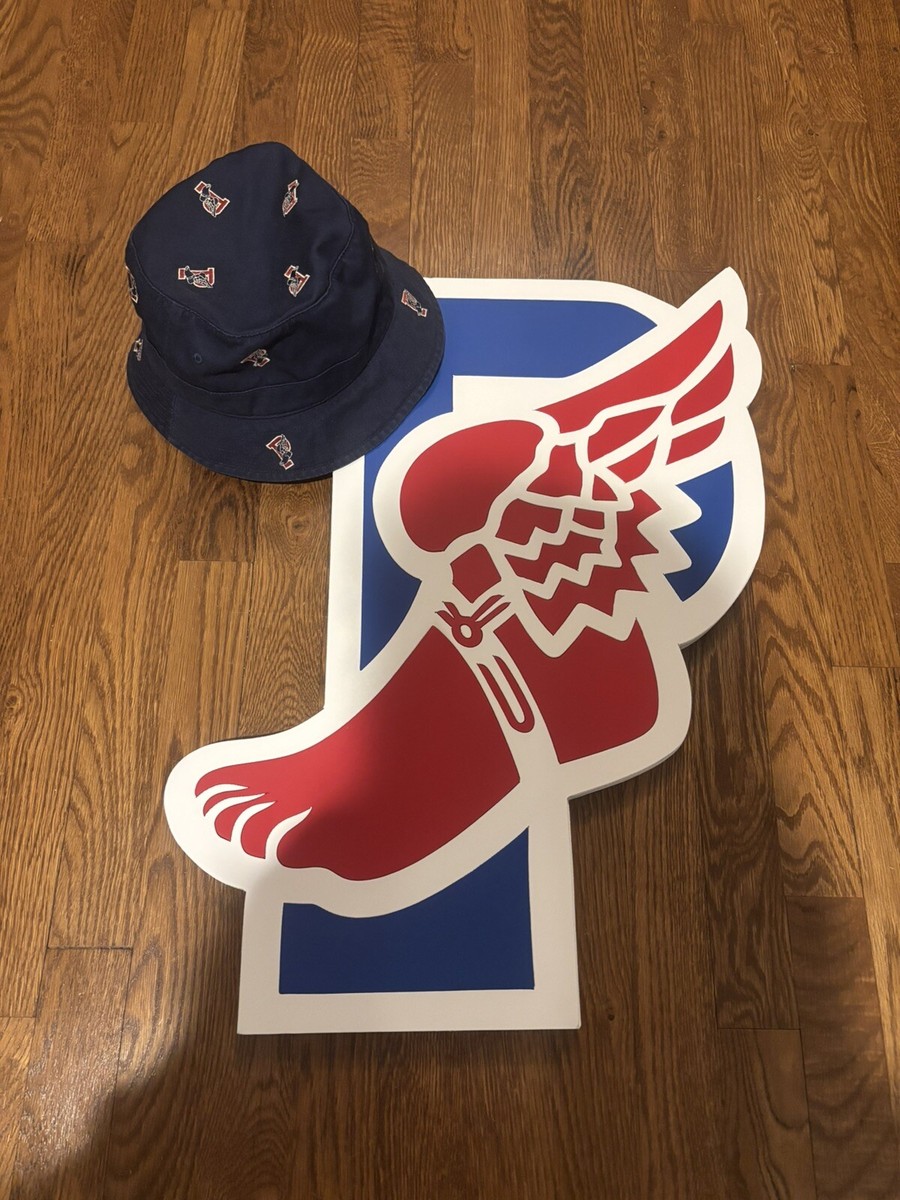 vintage NWT Polo Ralph Lauren P Wing Bucket Hat L XL Sign Logo