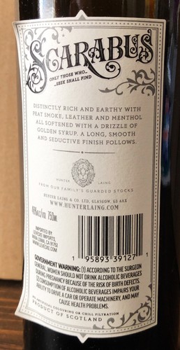 Scarabus 10 anni Islay bottiglia di whisky scozzese single malt 750 ml - Foto 4 di 4