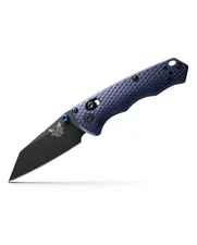 Benchmade 290BK Full Immunity Crater Blue Handle 2.49'' Plain Edge Pocket Knife