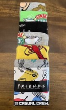 NEW Friends The TV Series Themed Casual CREW SOCKS 6 Pairs Size 8-12