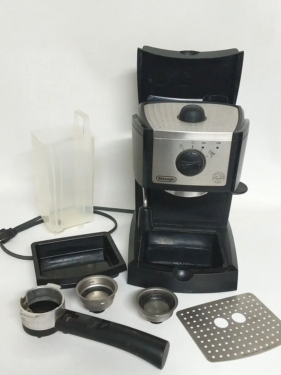 DeLonghi EC155 15 Bar Espresso and Cappuccino Machine Black & Accessories