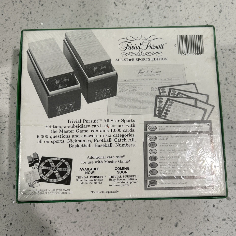 Trivial Pursuit ALL STAR SPORTS Edition Subsidiary Card Set FACTORY SEALED - Image 3 of 4