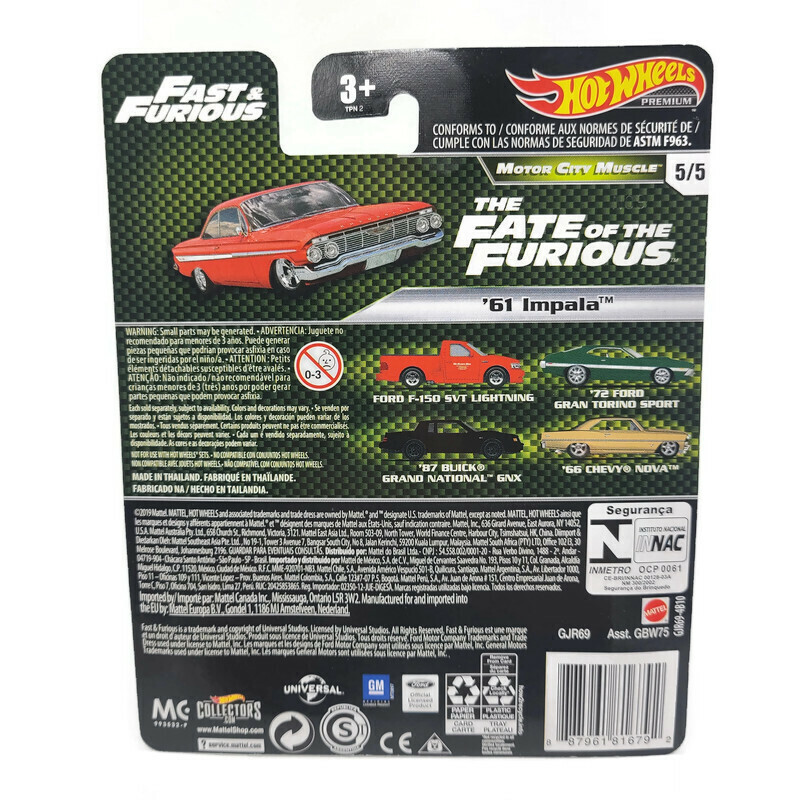 Hot Wheels Premium Fast & Furious '61 Impala 2019 New Free