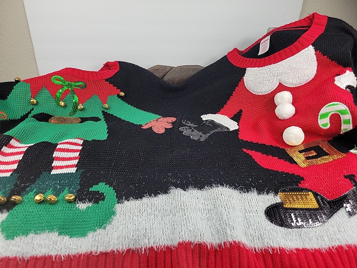Two Person Christmas Sweater UGLY 2-person FUN Party Christmas