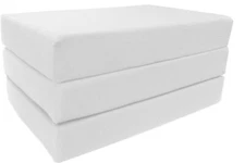 Queen Trifold Foam Beds, Foldable RV Mattress, High Density Foam 6x60x80 White