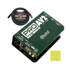 Radial Engineering ProAV2 Stereo Passive Multimedia Direct Box Bundle w/Pig H...