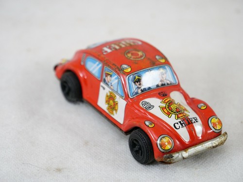 YONE JAPON VW beetle Pompier CHIEF FD 1218 tôle friction 13 cm - Photo 2/9