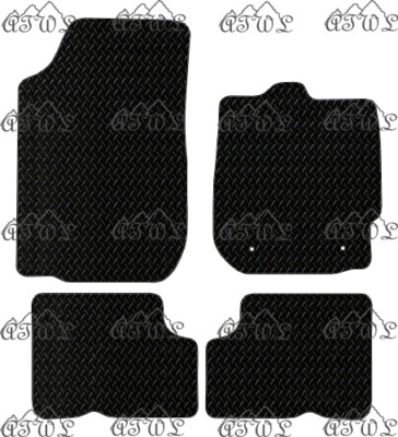 FOR DACIA DUSTER 2010 TO 2018 TAILORED BLACK RUBBER CAR FLOOR MATS SET. (2 CLPS)