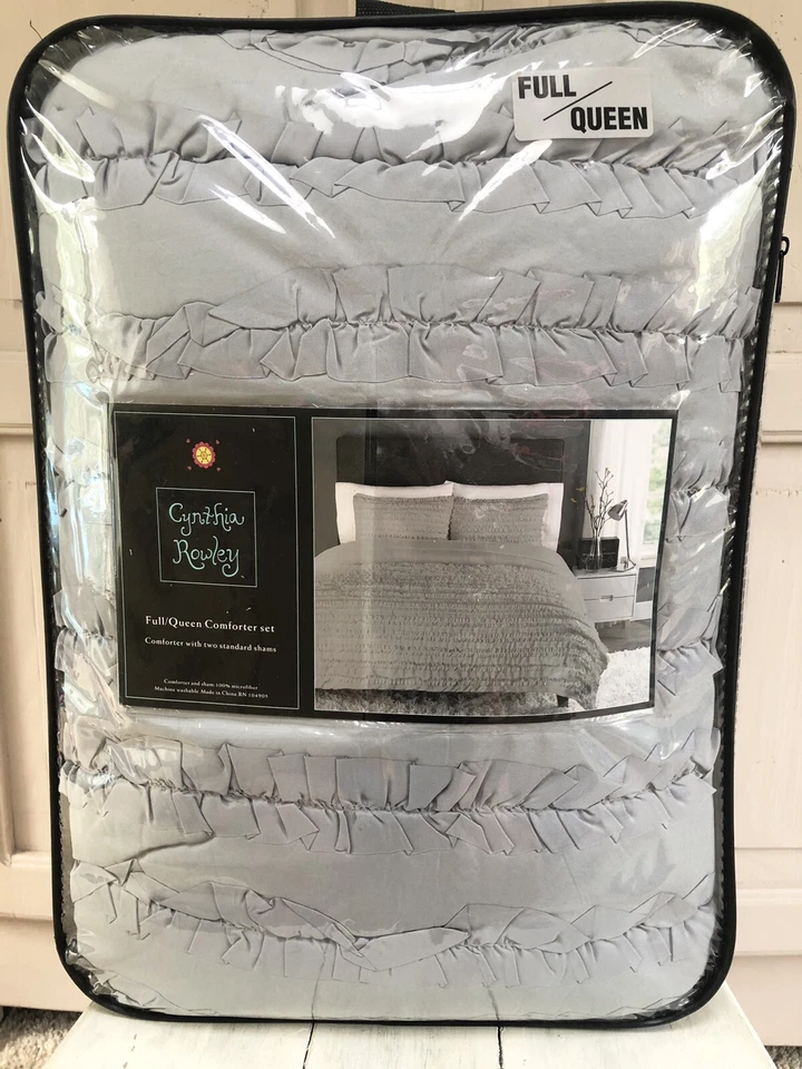 NUEVO JUEGO EDREDÓN CYNTHIA ROWLEY Shabby French Country Queen Chic Volantes Foto 3 de 3