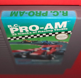 Vintage R.C. Cartucho PRO-AM RACING THRILLS1 Nintendo NES 1988, manual BONITO