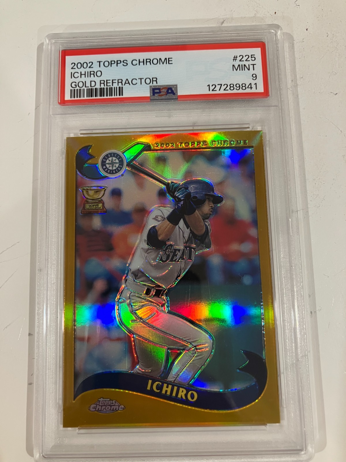 2002 Topps Chrome ICHIRO SUZUKI Gold Refractor PSA 9 Mint