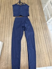 Size S 2 Piece Athletic Set Navy