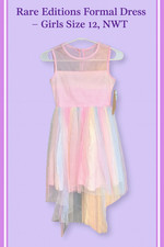 Rare Editions Sleeveless Formal Dress Girls Size 12, NWT