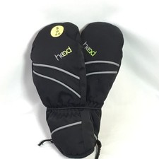 Head Dupont Sorona Winter Mittens Kids Size Small 4-6 Black with Side Zipper New
