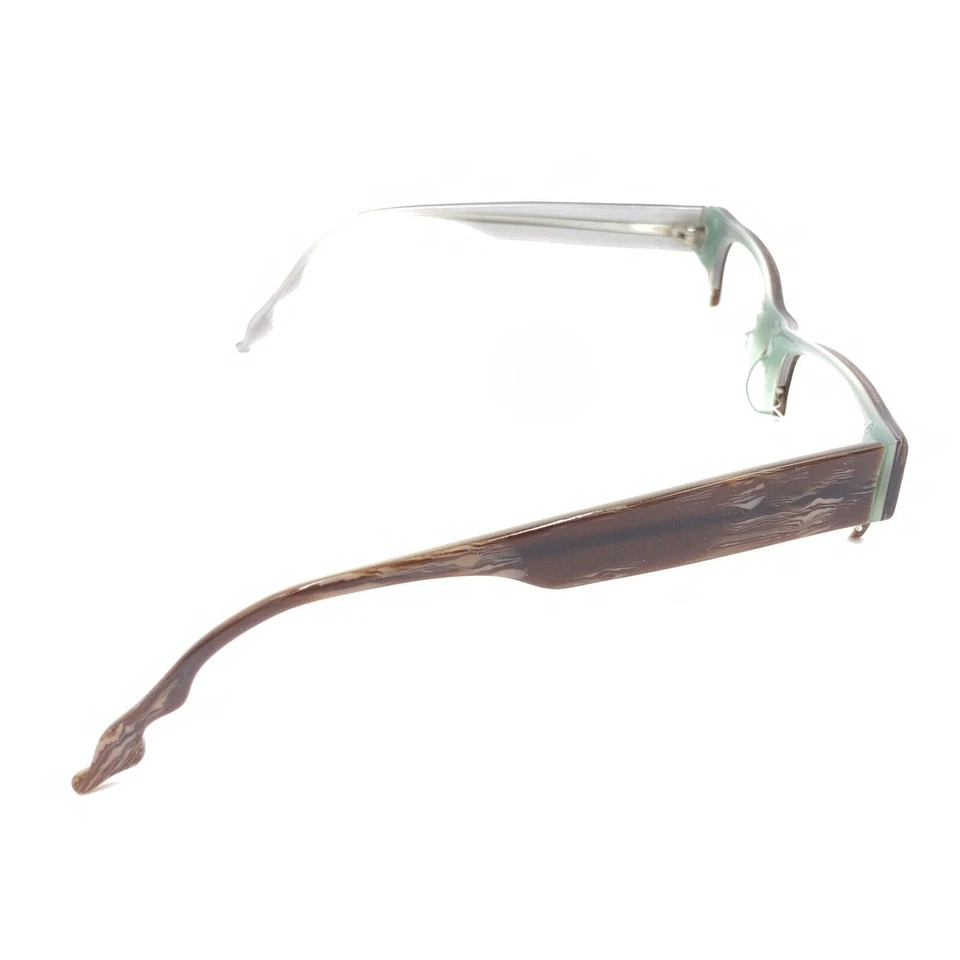 Anne Et Valentin Mutant 00D Brown Woodgrain Half Rim Eyeglasses Frames France - Image 4 of 4