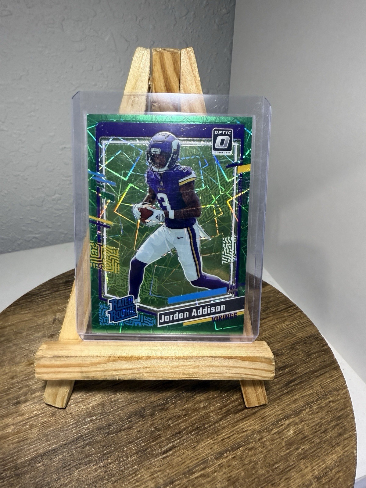 2023 Donruss Optic Rate ROOKIE Green Velocity Prizm Jordan Addison #271 -Vikings
