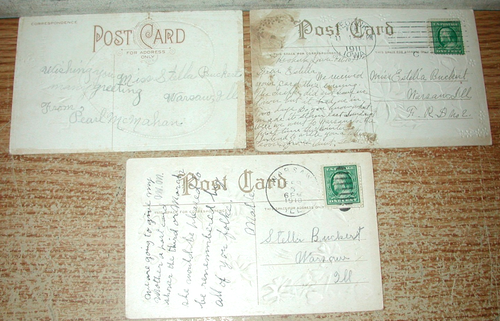 LOT OF 22 ANTIQUE EMBOSSED VALENTINE'S DAY POSTCARDS FROM THE 1910S - Afbeelding 5 van 17