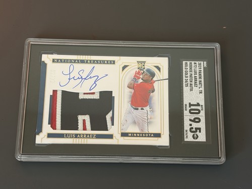 2019 Panini National Treasures Rookie Signatures  Luis Arraez Auto Holo Gold /25