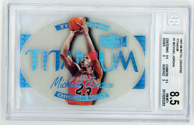 MICHAEL JORDAN 1997-98 Metal Universe TITANIUM #1 BGS 8.5 Die Cut