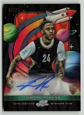 2024 Topps Cosmic Chrome JORDAN HAWKINS First Flight Orange Galactic RC AUTO /25