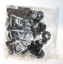 25 Pc Black Electric Fence Insulator Screw-in Insulator Fence Ring Wood Post NEW
