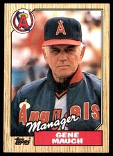 Gene Mauch 1987 Topps #518 California Angels MLB READ FREE SHIPPING AutographDen