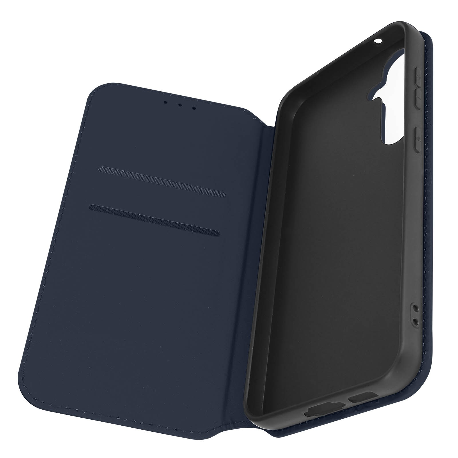 Coque Samsung Galaxy S23 FE Soolapa avec porte-carte et support vidéo bleu foncé
