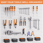 120PCS Pegboard Accessories Organizer Kit, Peg Board Hooks Assortment with Bins